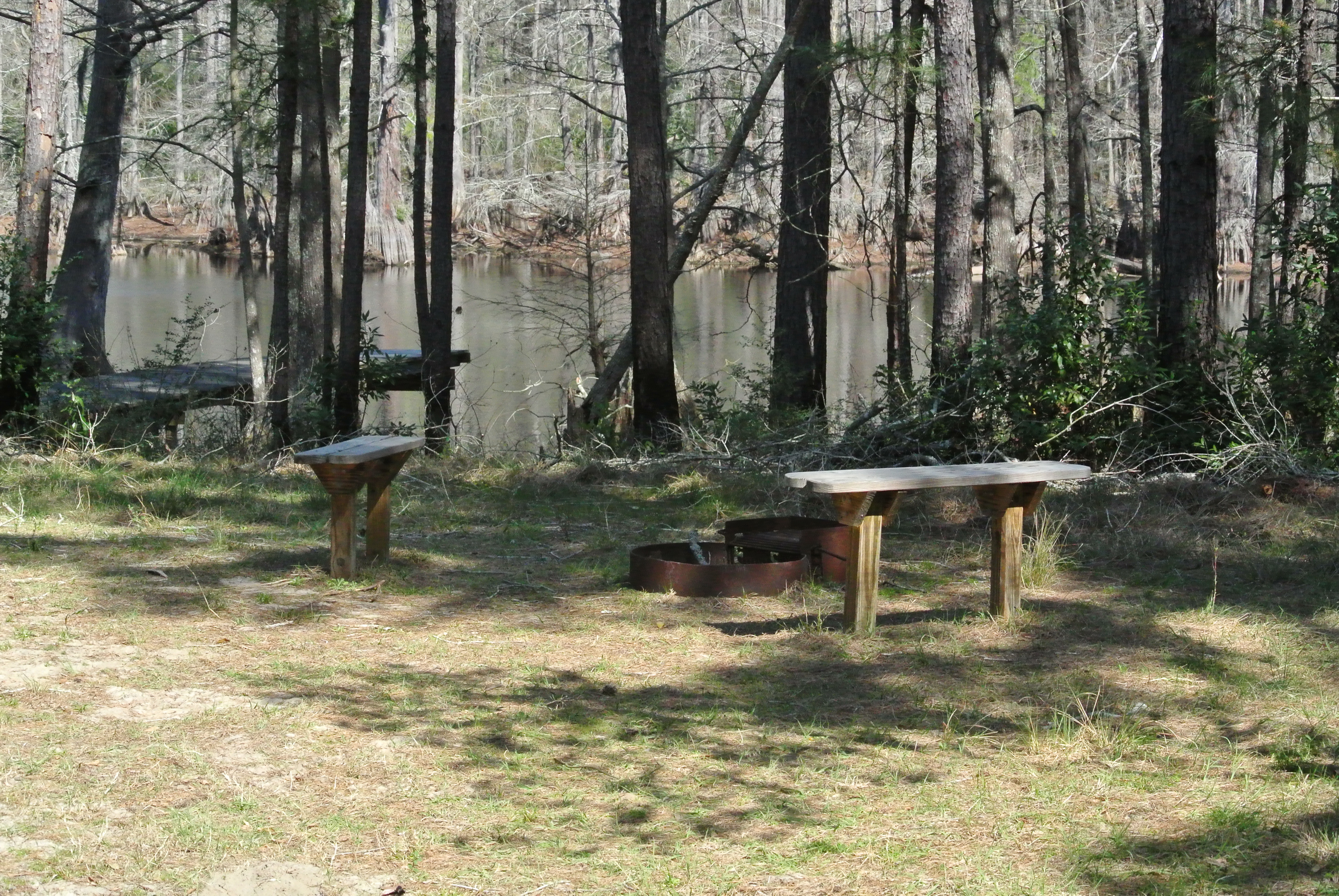 The camp site on the bank of Lake Isabel