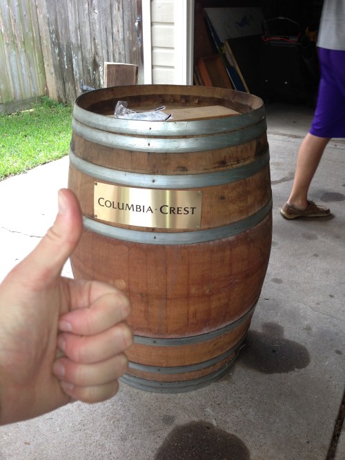 The barrel intact and ready for modification.