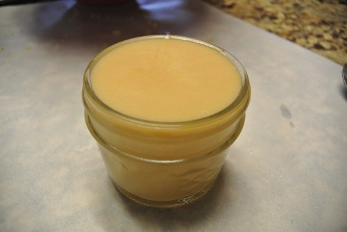 Filled to the brim. I weighed the jars to ensure truth in labeling. These 4 ounce by volume jars hold 6 ounces by weight of honey. Don't you just love the English system? Otherwise it would be, 4 ounce [US, liquid] = 118.294 118 25 milliliter and 6 oz= 170.0971grams