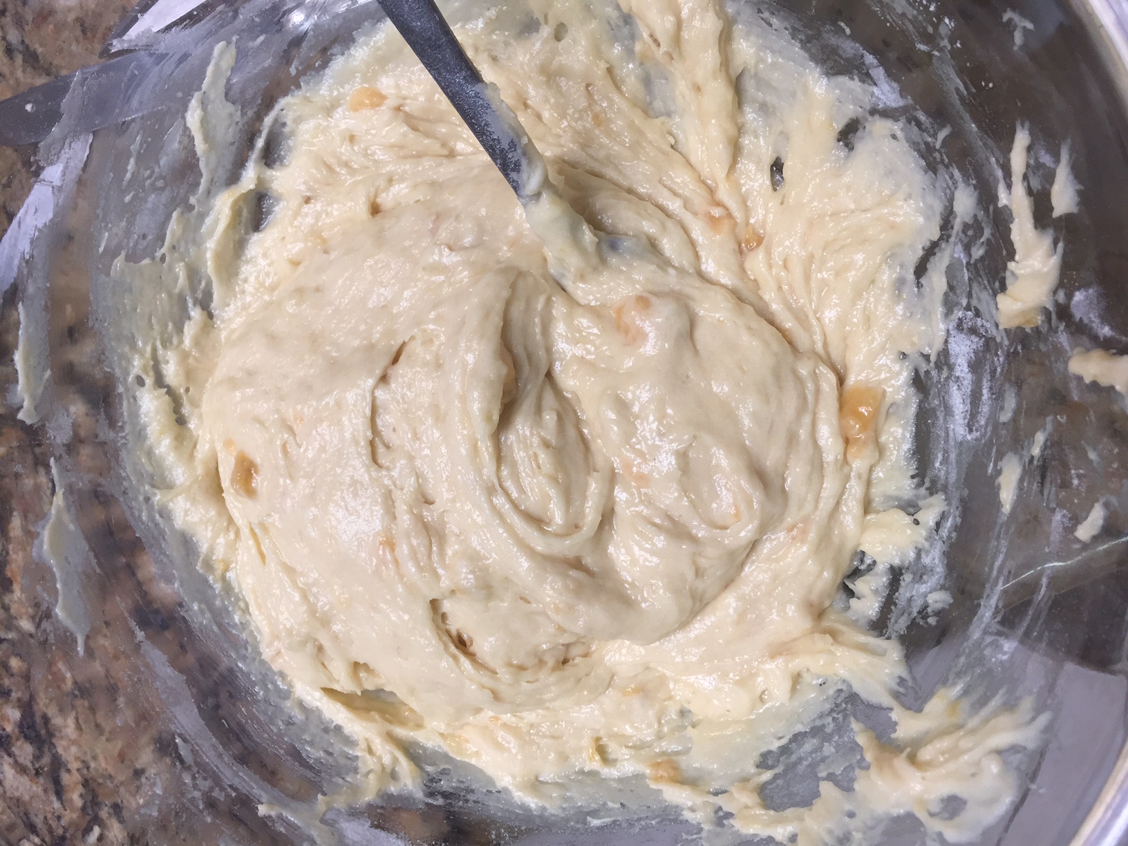 Ready to pour into the greased loaf pan.