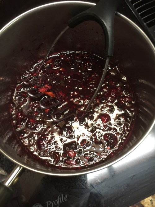 Simmering on the stove